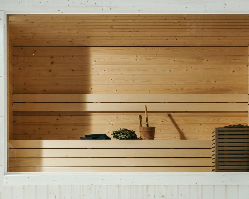 Detailaufnahme einer Sauna