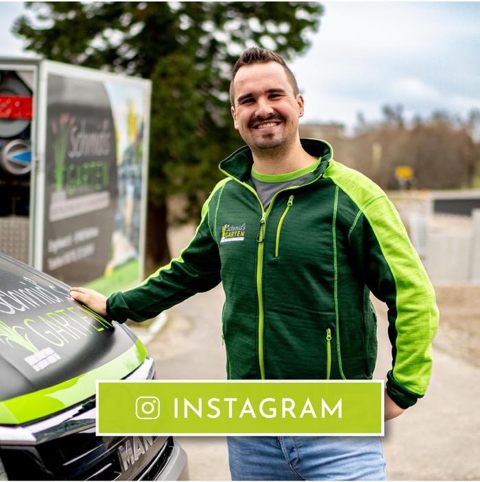 Verlinkung zum Instagramkanal mit Bild von Simon Schmid (Geschäftsführer)