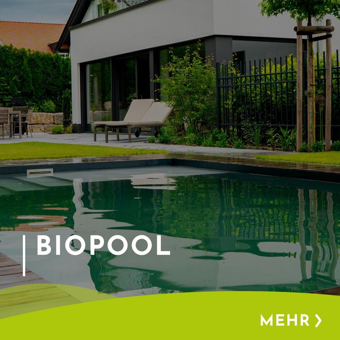 Menükachel mit Hinweis und Verlinkung zu Biopools