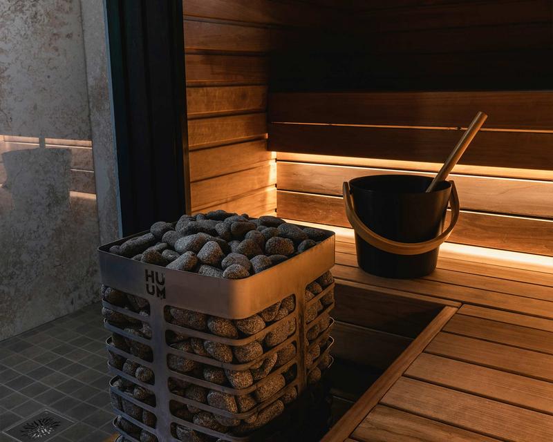 Detailaufnahme einer Sauna