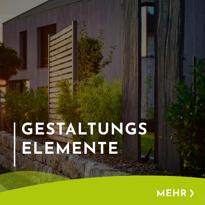 Menükachel mit Hinweis und Verlinkung zu Gestaltungselementen